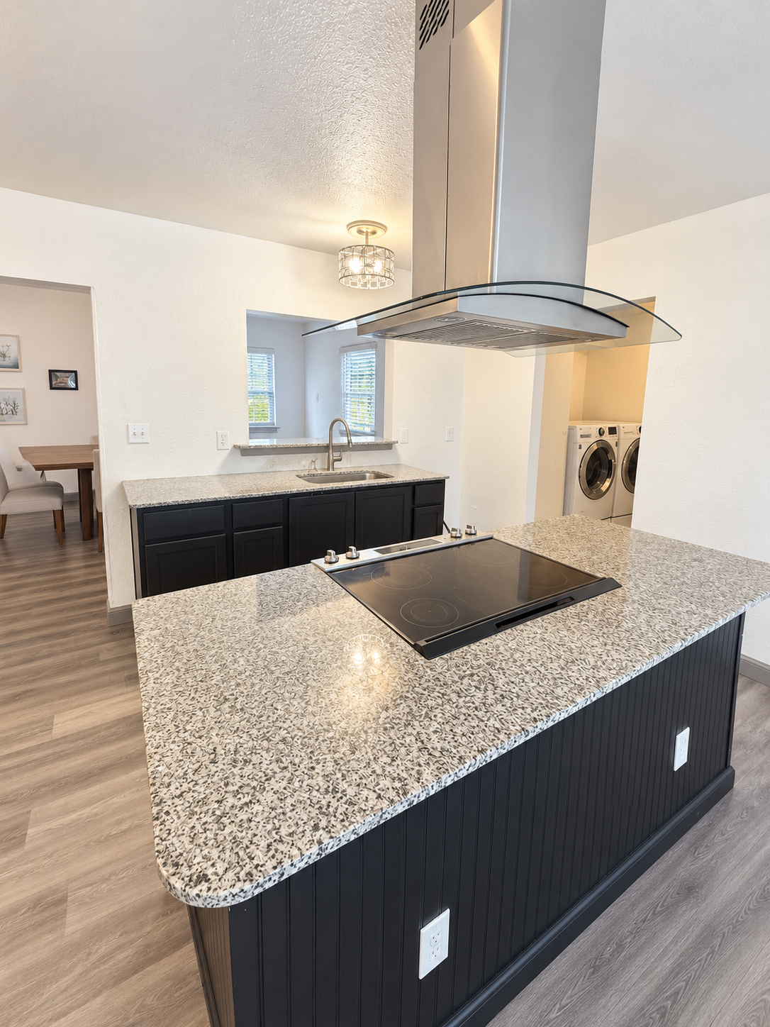 Montgomery House kitchen and dining area, shown in an enhanced marketing image